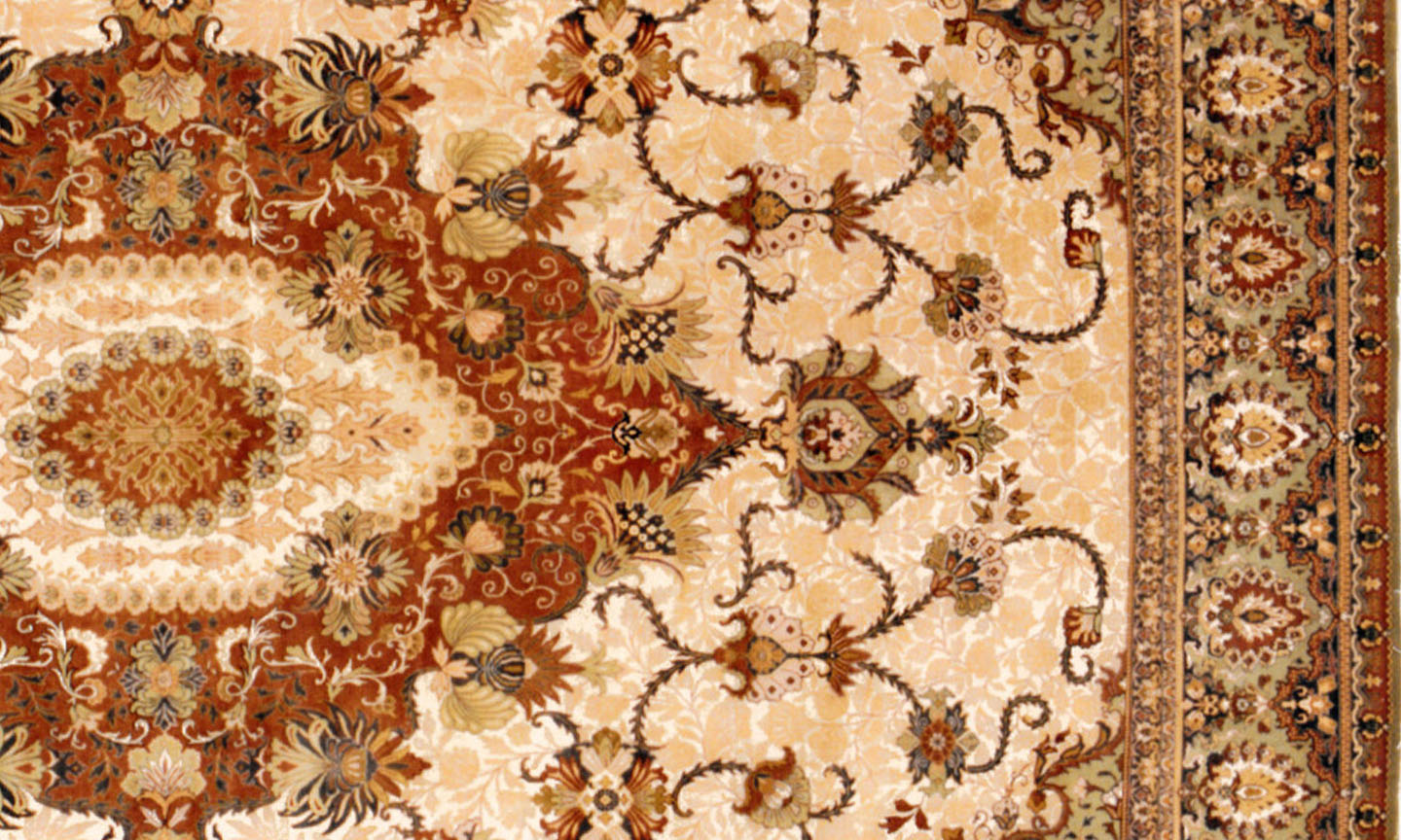 Detail of Tabriz antique rug Carpet No.3001